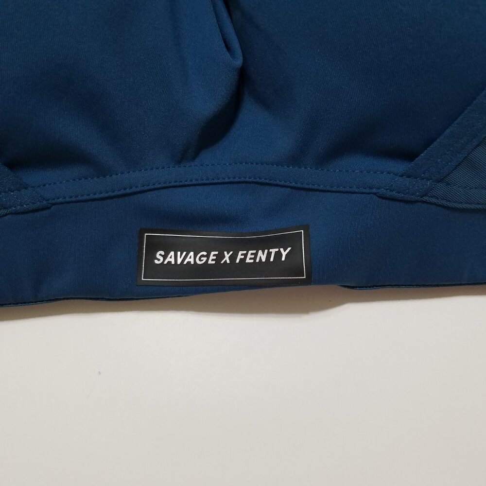 Savage X Fenty Sports Bra Blue Size 38DD - Picture 2 of 7